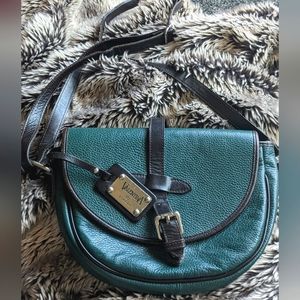 Teal leather Valentina bag